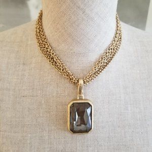 COPY - Chico's Gold/Grey Black Necklace